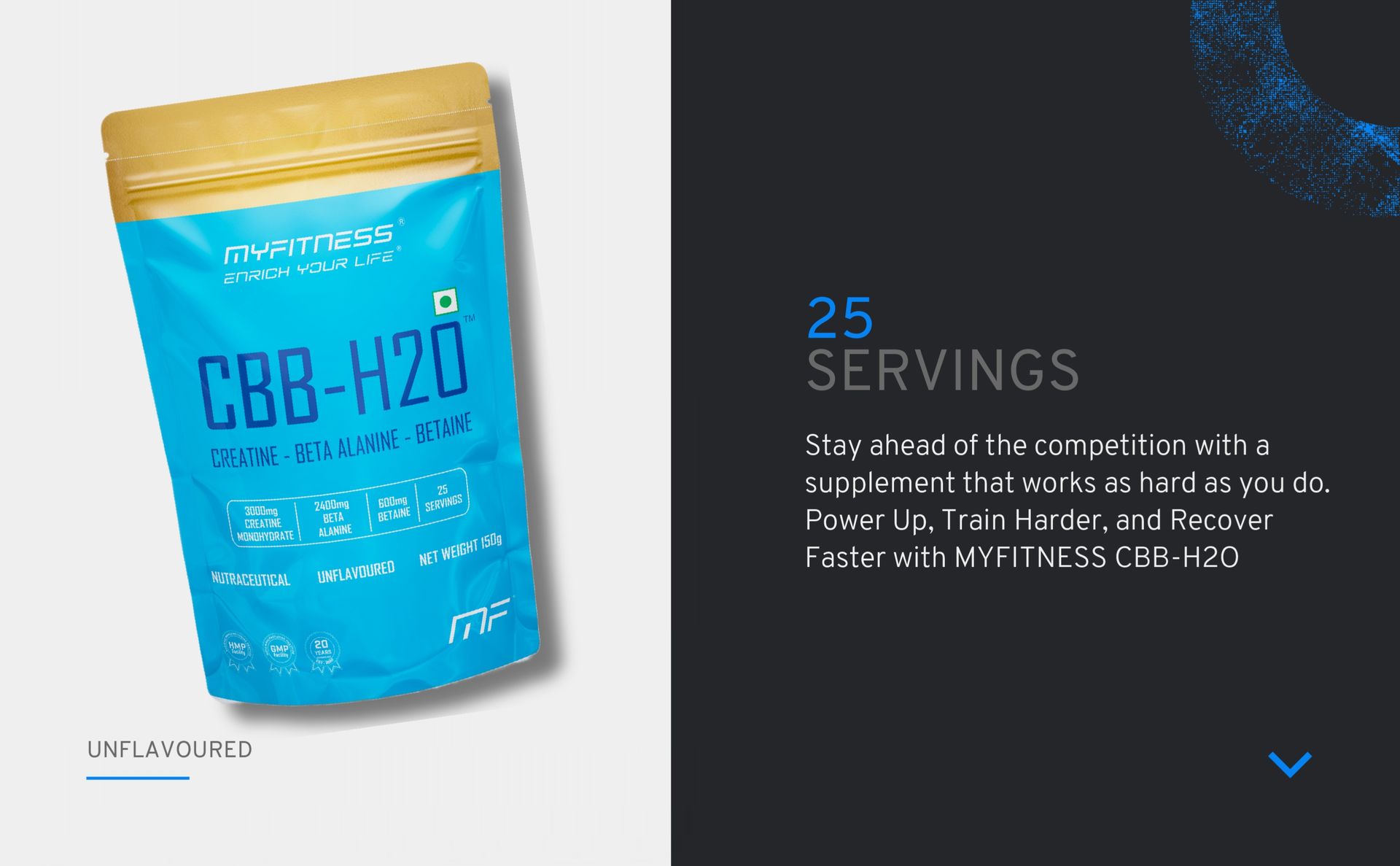 Myfitness CBB H2O | Creatine Monohydrate | Beta Alanine | Betaine | 150g
