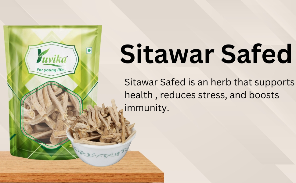 YUVIKA Sitawar Safed - Sitavri Safed - Sitavari - Asparagus racemosus Willd 100 Grams
