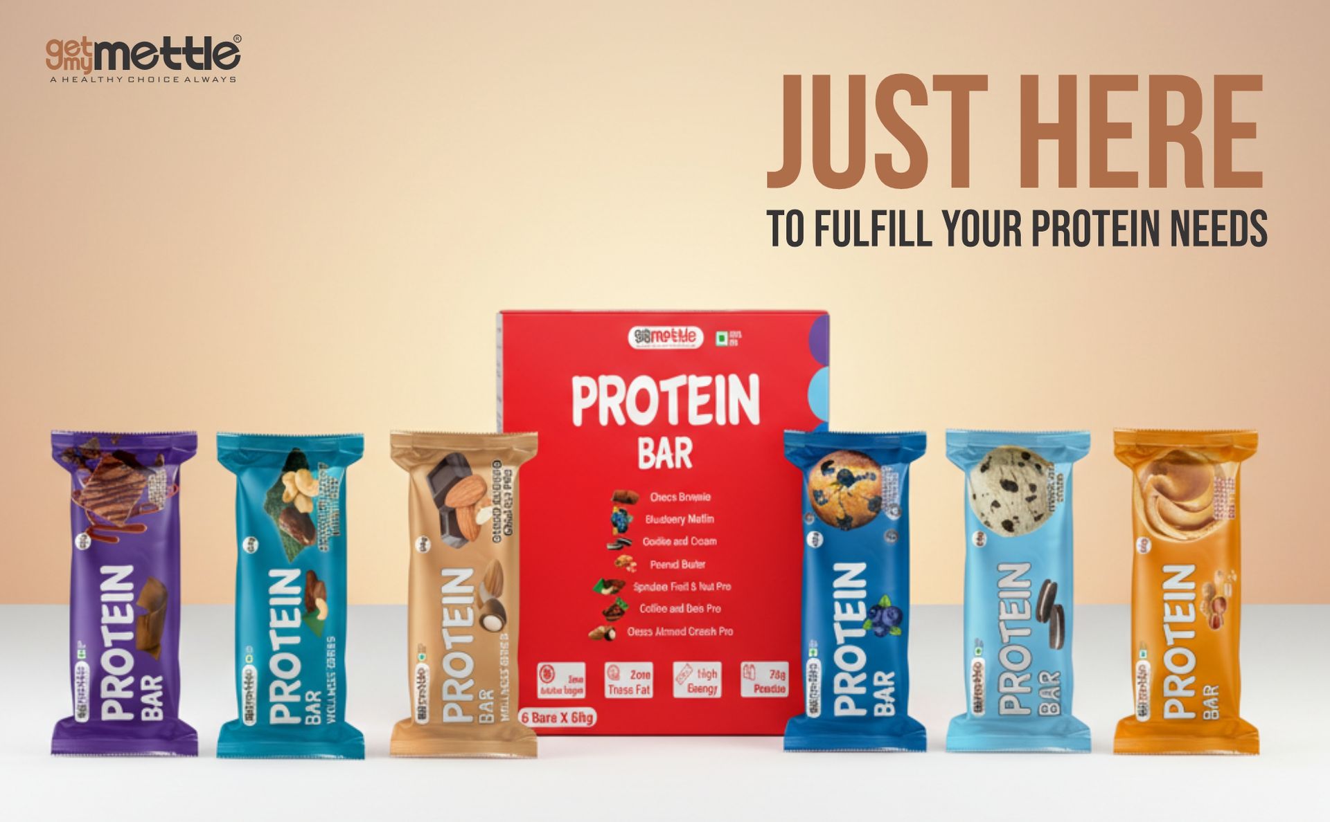 Mettle Blueberry Muffin Protein bars | Each 30g Bar | Protein Bars (180 g, Blueberry Muffin)