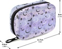 Pill Box Purple Bat Moon 7 Day Pill Case Travel Pill Organizer Bag with Zipper Portable Weekly Vitamin Medicine Supplement Holder Pouch Bag 4