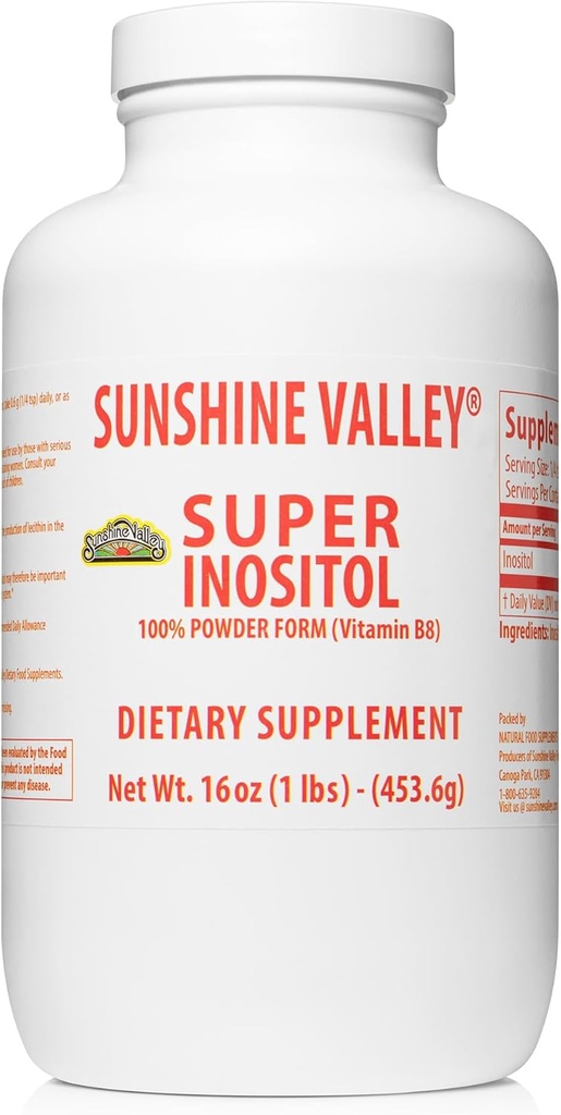 Sunshine Valley® Super Inositol, Vitamin B8 Powdered Dietary Supplement, Natural PCOS Fertility Supplement, Hormonal Balance & Healthy Ovarian Function Support - 4 oz 5