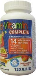 Uncle Moishy Childrens Multi-Vitamin Mineral Jellies with Choline - 120 Jellies by Uncle Moishy 2
