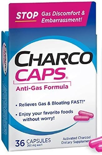 Activated Charcoal 260 mg Capsules 36 CP - Buy Packs and SAVE (Pack of 2) 2