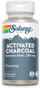 Solaray Activated Charcoal 280mg | Coconut Source | Healthy Inner Cleansing & Digestive Tract Support | Non-GMO, Vegan & Lab Verified | 90 Capsules | Pack of 2 2