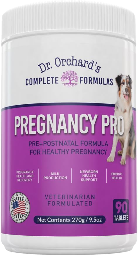 Dr Orchards Pregnancy Pro Dog Prenatal Vitamins - Premium Dog Supplement for Pregnancy, Prenatal + Postnatal, Lactation and Newborn Health Support, 90 Ct 2