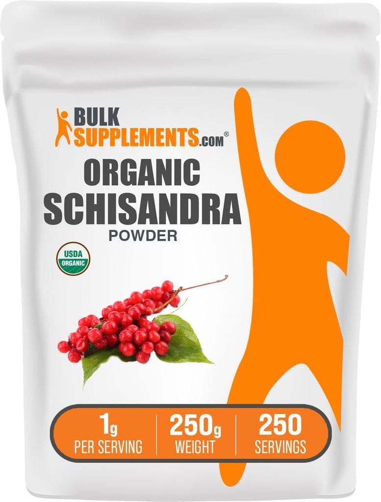 BulkSupplements.com Organic Schisandra Powder - Organic Schisandra Supplement, from Schisandra Berry - Gluten Free - 1g per Serving, 250g (8.8 oz) (Pack of 1) 2