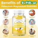softbear Potassium Gummies for Adults, Sugar-Free Potassium Magnesium Supplement with Vitamin B6 CoQ10 for Leg Cramps Muscle Health Vegan Pineapple Flavor 60 Gummies 4