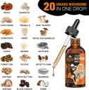 Liposomal Mushroom Complex Drops 2000 MG - 20 Organic Mushroom Extracts - Advanced Liquid Formula for Immunity, Cognitive and Memory - Lions Mane Supplement, Reishi, Cordyceps, Chaga, 90 Servings 5