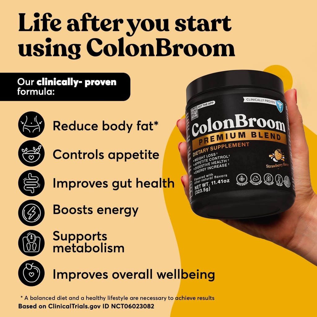 ColonBroom Premium Psyllium Husk Powder(50 Servings) + Day&Night Burner Supplements, Weight Management Pills(60 Servings) + Sugar Craving Suppressant - Chromium Picolinate 200mcg(60 Servings), 4 items 5