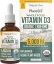 Plant-D3 Organic Vitamin D3 5000 IU - Vegan, Max Strength Sublingual Liquid D3 Drops - 200% Higher Absorption - 100% Plant-Based Cholecalciferol Form - Adjustable Dosing for All Ages (1oz Liquid) 2