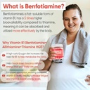 Vitamin B1 & Methylated Vitamin B Complex Gummies - All B Vitamins, Benfotiamine, Thiamine & Inositol, Methylated B1 B2 B6 Multivitamins, L-methylfolate, Methyl B12 for Nerve Cognition Energy, 60 Cts 4