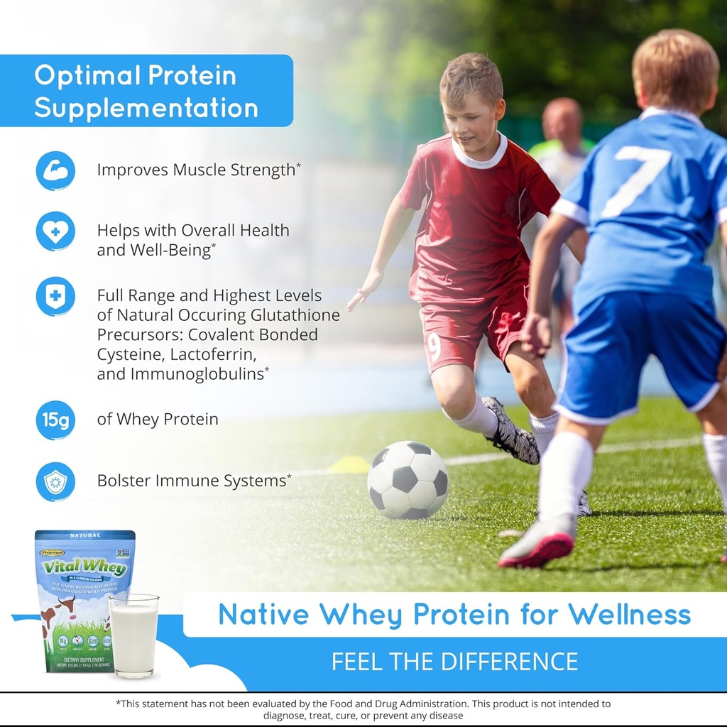 Grass-Fed Whey Protein Powder for Immune Vitality, Natural Cocoa 2.5lbs (56 Servings), 15g Protein Per Serve, Vital Whey, Clean Holistic, Wellness Nutrition 4