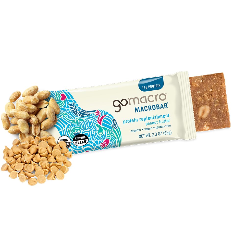 GoMacro MacroBar Organic Vegan Protein Bars - Peanut Butter (2.3 Ounce Bars, 12 Count) 4