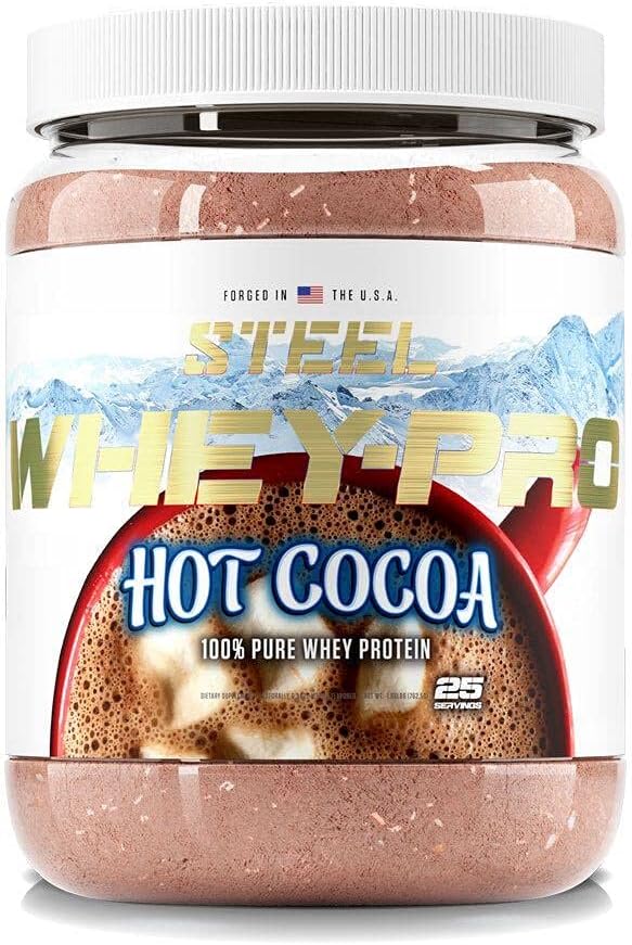Steel Supplements Whey-Pro | 100% Pure Whey Protein Powder for Men and Women | Vanilla Cream Pie | Muscle Gain & Lean Muscle Recovery | Gluten Free | 1.65 lbs | BCAA 5g | Non-GMO | 25 Servings 5