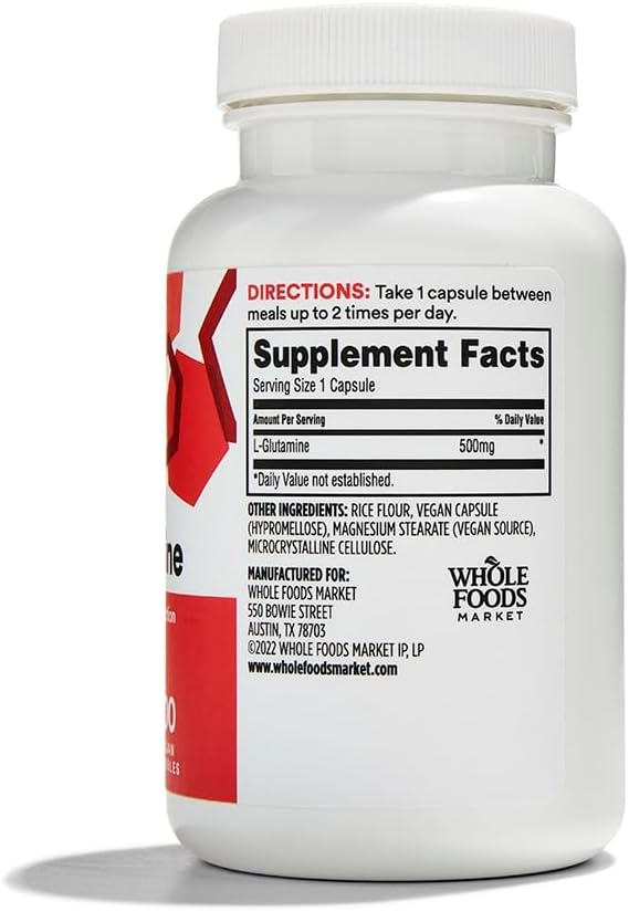 365 by Whole Foods Market, L-Glutamine 500mg, 100 ct 3