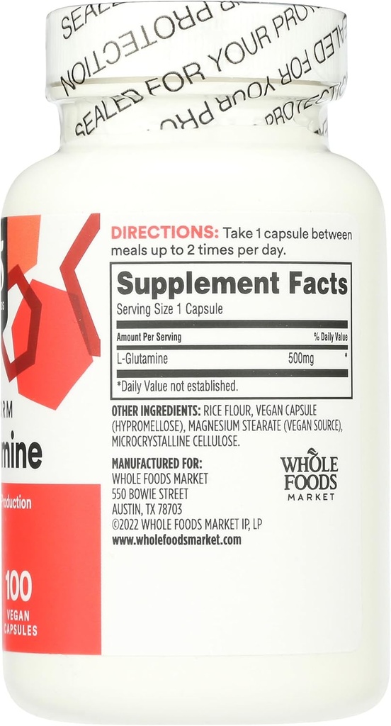 365 by Whole Foods Market, L-Glutamine 500mg, 100 ct 5