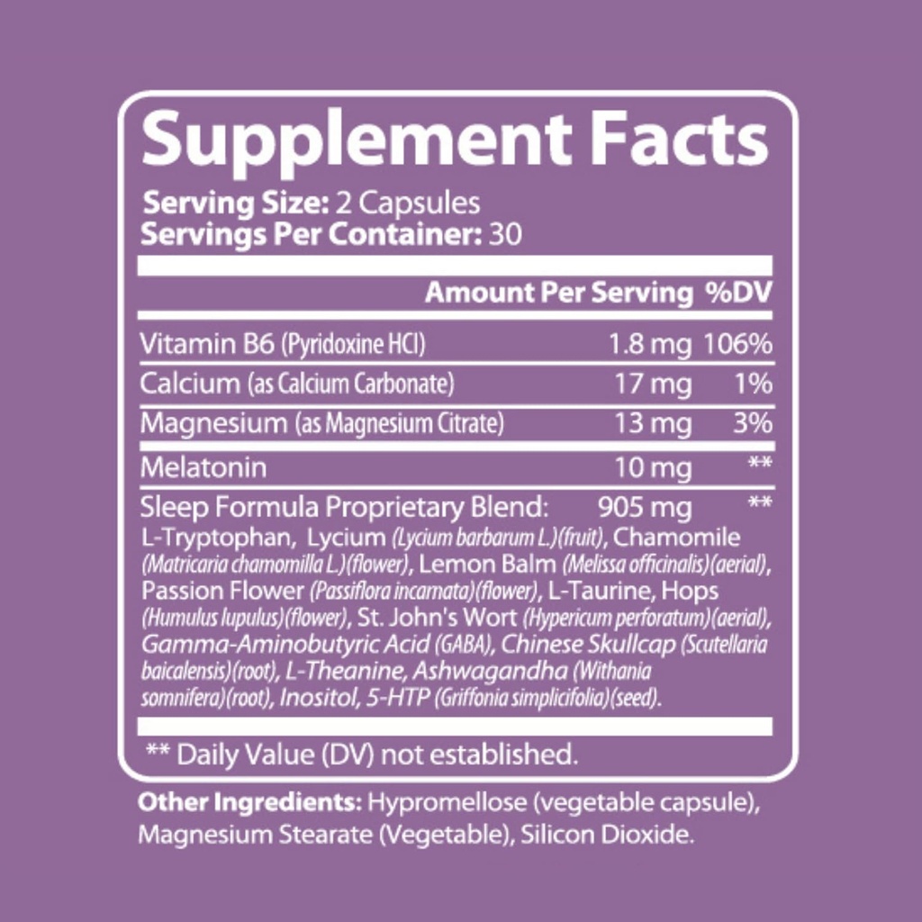 Lumen Naturals Sleep Aid for Adults, Herbal Supplement with Melatonin, Valerian Root, Magnesium, Deep Sleep Support to Promote Calm Deep Sleeping for Better Rest - 60 Capsules 3