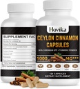 Ceylon Cinnamon Capsules - Made with Chromium GTF, Turmeric, Niacinamide, Black Pepper - Energy, Heart & Metabolism Support - for Men & Women - 120 Vegan Capsules, 2 Month Supply 2