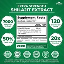 Zazzee 100% Pure Himalayan Shilajit 20:1 Extract, 7000 mg Strength per Capsule, 50% Fulvic Acid, 120 Servings per Bottle, 20X Potency, Rich in Trace Minerals, Non-GMO, Vegan, Made in The USA 3