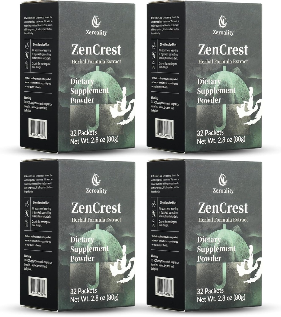 ZenCrest, Natural Herb Prostate Supplement, Traditional Chinese Herbal Formula, Promote Healthy Prostate, Promote Urogenital Function, No Side Effects, (128 Packets - 4 Boxes) (4) 2