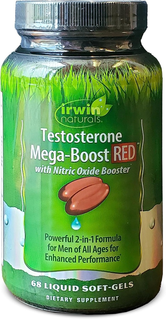 Irwin Naturals Testosterone Mega Boost Red 68 Sgels 2