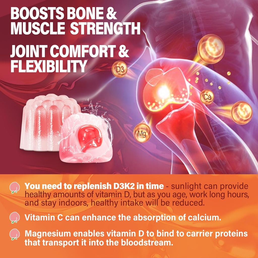 Bundle: Vitamin D3 K2 Filled Gummies & Inositol Gummies Ideal 40:1 Ratio Myo & D-Chiro 5