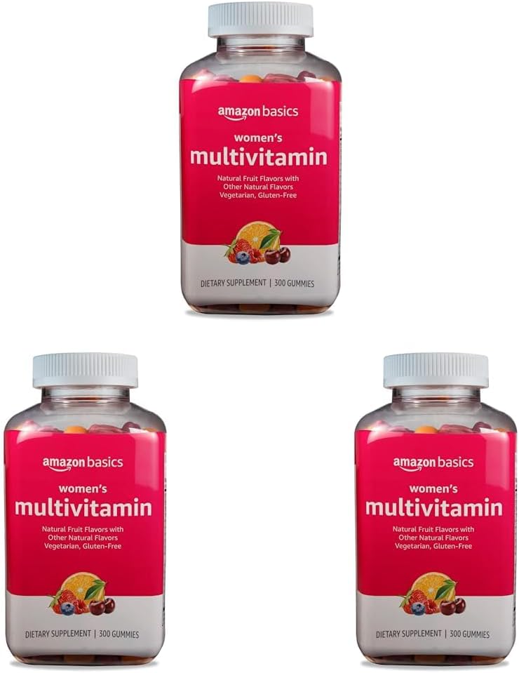 Basics Women's Multivitamin, 300 Gummies (150 Servings) (Previously Solimo) (Pack of 3) 2