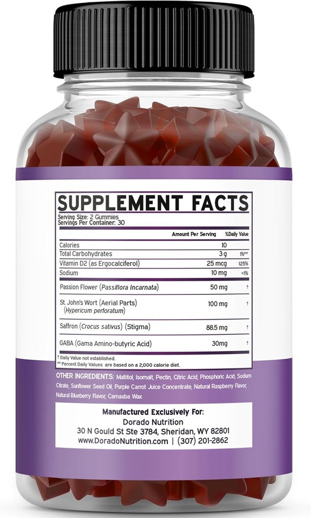 Saffron Supplements (60 Gummies) Premium Saffron Gummies - Sugar Free Gummy 88.5mg Equivalent Extract - 5 in 1 Advanced Formula - Delicious Raspberry Flavor - Non GMO - Vegan & USA Made 3