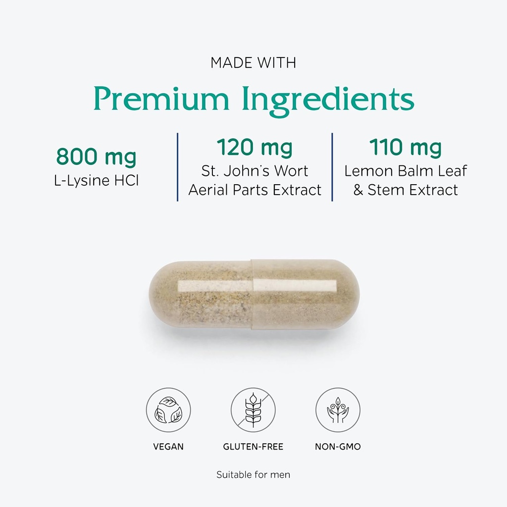 Vitanica Lysine Extra, Immune System Support, Vegan, 60 Capsules 5