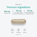 Vitanica Lysine Extra, Immune System Support, Vegan, 60 Capsules 5