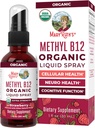 MaryRuth Organics Vitamin B12 Liquid Spray | Vegan, Non-GMO, Gluten-Free | USDA Organic Supplement | Energy & Nervous System Support | B12 Vitamins for Women & Men | 720 mcg | 1 Fl Oz 2