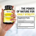 Pure By Nature Bee Pollen Supplement with Propolis & Royal Jelly for Immune Support, Antioxidant Properties, 120 Non-GMO Vegetarian Capsules 6