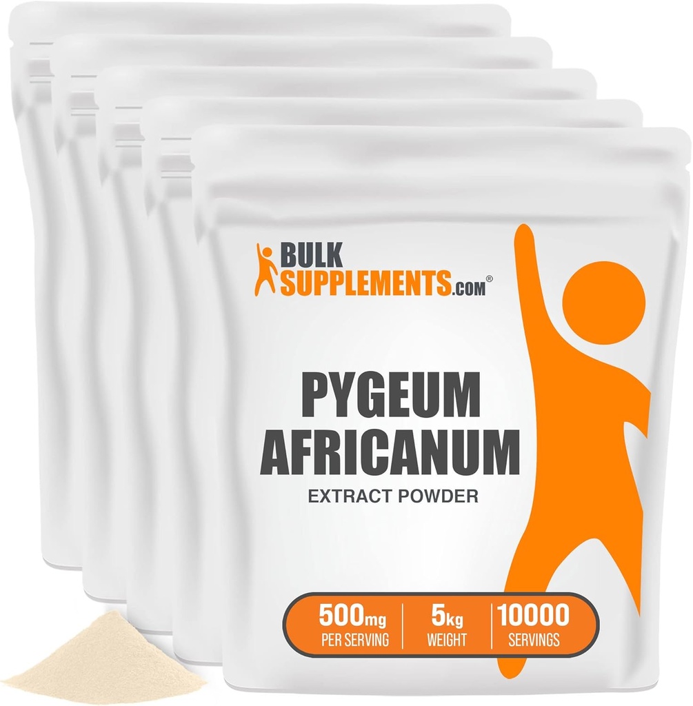 BulkSupplements.com Pygeum Africanum Extract Powder - from Pygeum Bark - Gluten Free, 5000mg per Serving, 5kg (11 lbs) (Pack of 5) 2