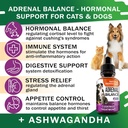 Adrenal Balance for Dogs and Cats - Cushings Treatment for Pets, Adrenal Support w/ Ashwagandha, Licorice Root, Rhodiola Rosea - 2oz Herbal Drops 3