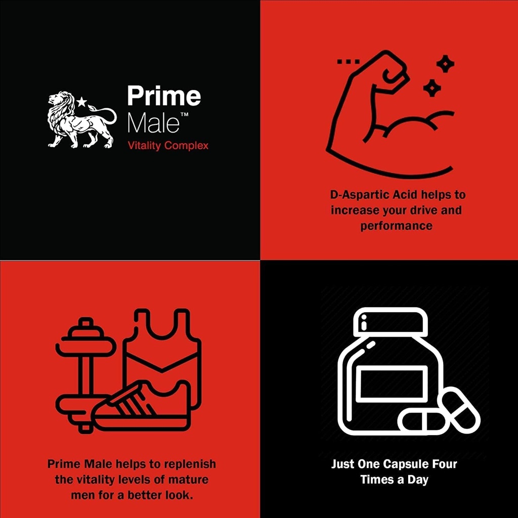 Vitality – Natural Testosterone Booster for Men Over 30 – Energy, Strength, Libido & Muscle Support – 120 Capsules (30-Day Supply) 6