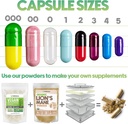 XPRS Nutra Vegan Size 000 Empty Capsules - 100 Count Clear Empty Vegan Capsules - Vegetarian Pill - DIY Vegetable Capsule Filling - Veggie Caps Pills 5