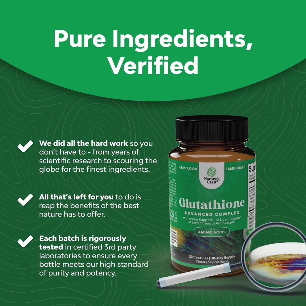 Skin Brightening Glutathione Supplement with Milk Thistle 1000mg - Glutathione Skin Whitening Capsules with Alpha Lipoic Acid for Liver Care, Energy Support & Immune Help - for Men & Women - 30 Count 6