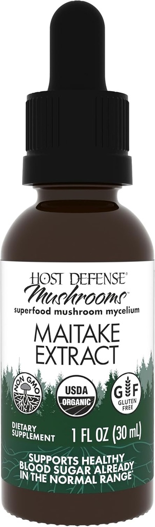 Host Defense Maitake Extract - Immune & Cellular Health Support - Dietary Herbal Supplement with Maitake Mushroom & Mushroom Mycelium - Liquid Supplement - 1 fl oz (30 Servings) 2