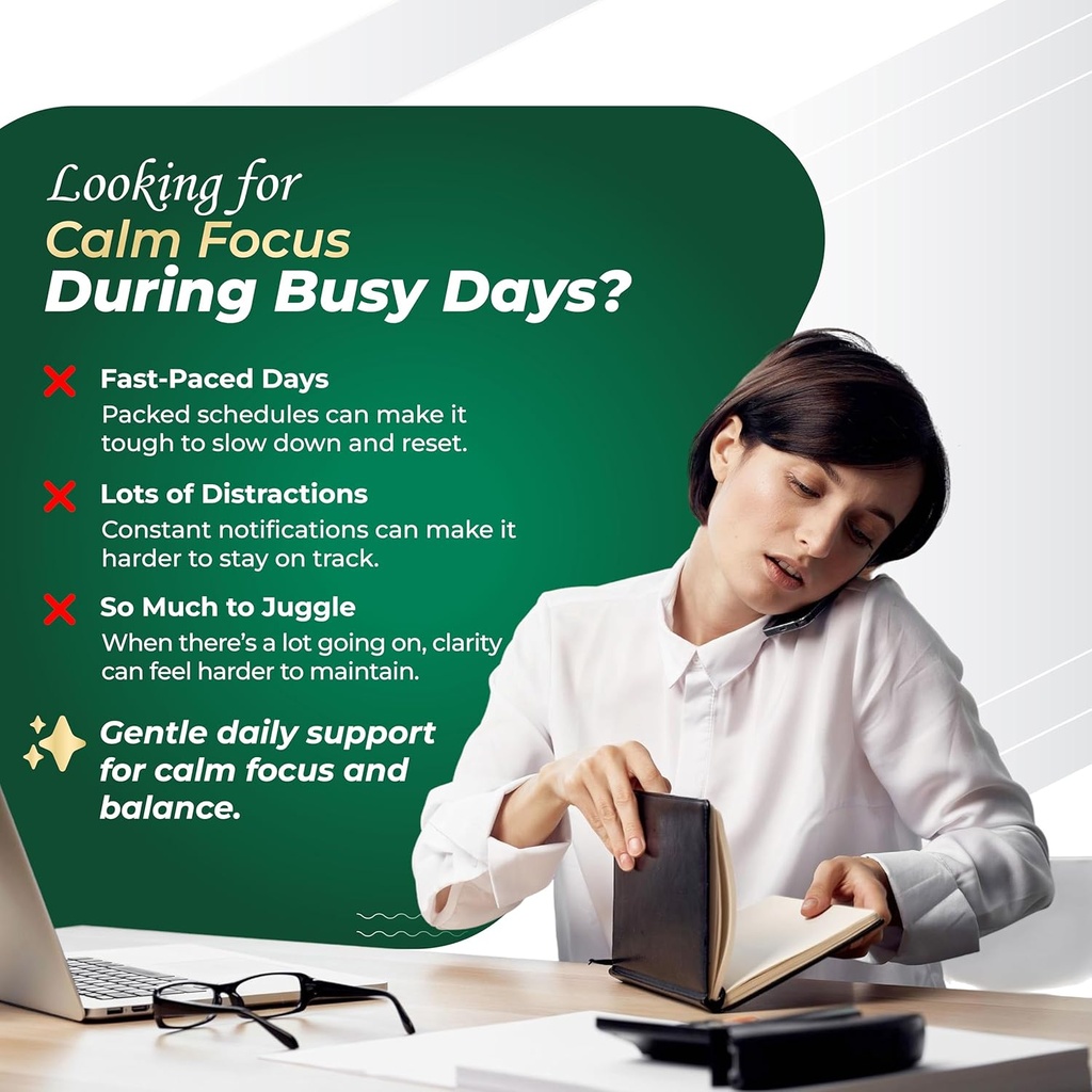 GriMed L-Theanine 11,900mg- X10 Power with Apigenin, GABA Ashwagandha, Rhodiola - Relaxation & Restoration Focus and Memory - Made in USA (150 Count (Pack of 1)) 3