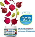 Nu-Therapy Power Beets - Super Concentrated Circulation Superfood - Dietary Supplement – Delicious Acai Berry Pomegranate Flavor – Non-GMO Beet Juice Powder - 30 Servings, red, 5.8 Ounce (Pack of 1) 4