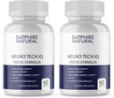 Official... 2 Pack Neuro Tech IQ Brain Supplement - Neurotech Iq Focus Formula Enhancement Pills (120 Capsules) 2