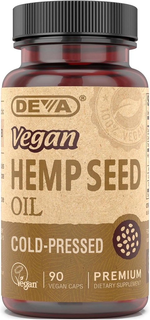DEVA Vegan Virgin Hemp Seed Oil Capsules – Cold-Pressed, Unrefined, 90 Count 2