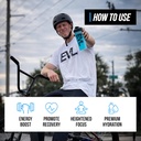 EVL BCAAs Amino Acids Powder - BCAA Energy Pre Workout Powder for Muscle Recovery Lean Growth and Endurance - Rehydrating Post Workout Recovery Drink with Natural Caffeine - Blue Raz 5