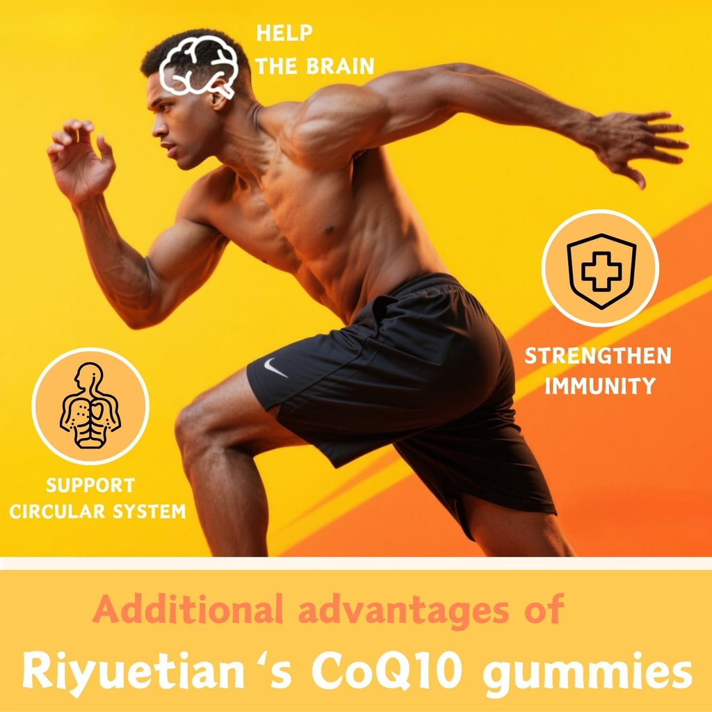 COQ10 Gummies - CoQ10 500mg + Omega-3 EPA/DHA + Magnesium Glycinate + Zinc Citrate, to Support Heart Health, Energy Production, Immune System & Mineral Absorption, 30 Servings 6