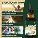 Astragalus Root Extract Herbal Drops for Immune System Support, Immunity Health & Energy Boost Tincture Supplements with Rhodiola Rosea, Echinacea, Elderberry, Reishi, Ginseng. Huang Qi. 2oz 3