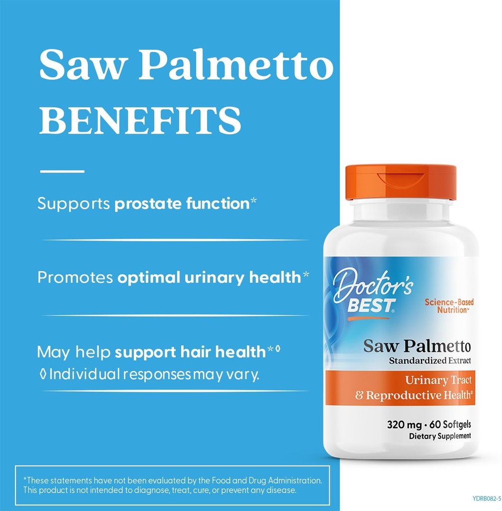 Doctor's Best Best Saw Palmetto Extract (320 mg), Softgel Capsules, 60-Count 3