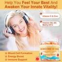 Vitamin D3 5000IU + K2 (MK-7) 120mcg, Sugar-Free Vitamin D3 K2 Filled Gummies with Vitamin B Complex - Methyl B12, B9, B6 | Vitamin E & Zinc, MCT Oil - Supports Bone & Teeth Strength, Immune, 2PACK 5