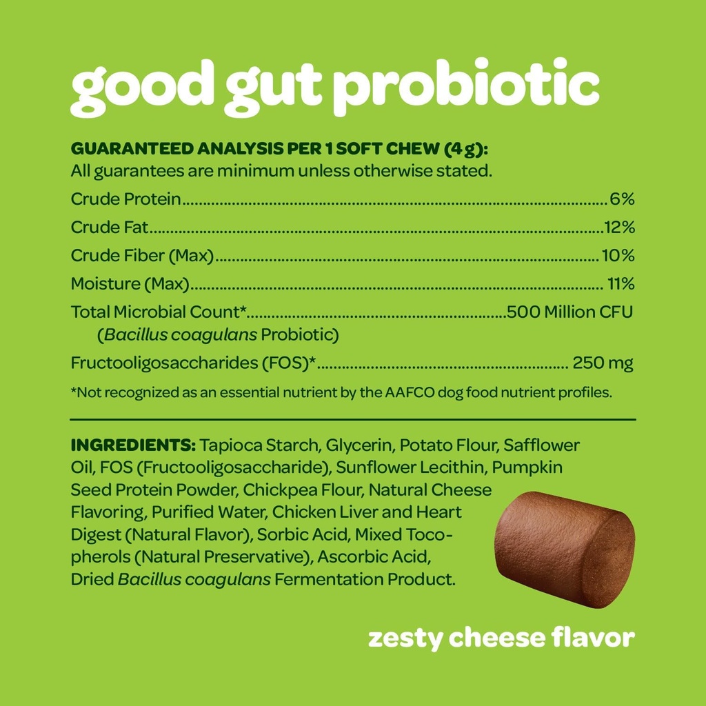 Probiotic Chews for Dogs Gut Health | Tasty Pre and Probiotics for Dogs Digestive Health with Pumpkin Dog Probiotics and Digestive Enzymes | NASC Certified & Made in The USA | 60 Chews 4