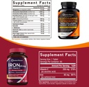 Doctor's Recipes Iron 65 mg & Glucosamine Chondroitin MSM Bundle, Healthy Iron Levels & Comfortable Joints, Iron Tablets 60 ct & Joint Support Tablets 90 ct 3