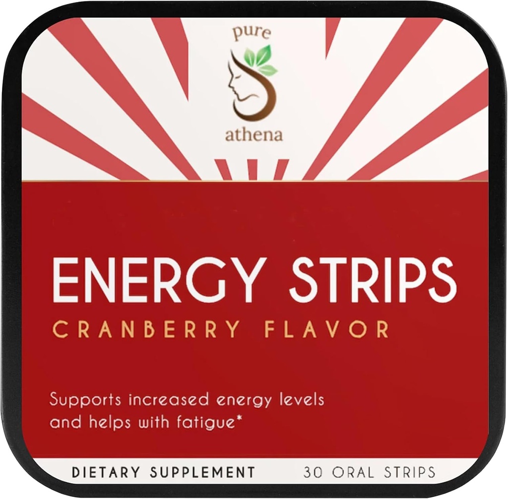 Natural Energy Strips – Cranberry Green Tea Caffeine with L-Theanine & Vitamin B12 – Fast Dissolving Oral Strips for Focus, Endurance & Energy – Vegan, Sugar-Free, 30 Count 2